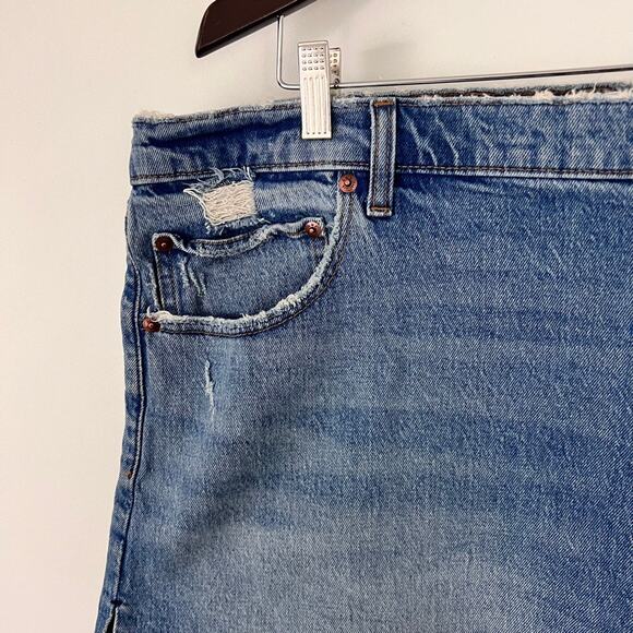 Abercrombie & Fitch The Mom Short High Rise Shorts Size 22 Beachy Vacation - Picture 8 of 13